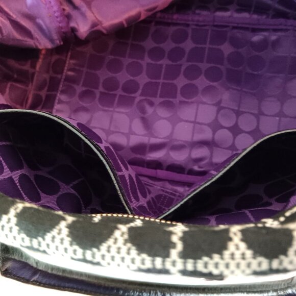 KATE SPADE NY Black & White Leather & Canvas Shoulder Bag 🖤LIKE NEW🖤Gorgeous!! - Picture 10 of 10